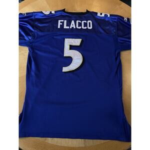 Joe Flacco #5 Reebok Men’s Size 50 (L/XL) Jersey Baltimore Ravens NFL Football